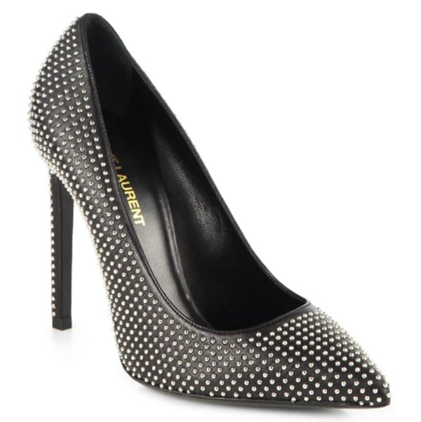 Saint Laurent Paris Studded Pumps Black