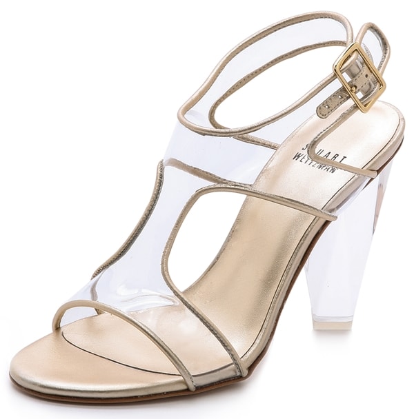 Stuart Weitzman 'Seall' Vinyl Open-Toe Sandals