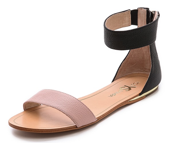 Yosi Samra Cambelle Flat Sandals Misty Rose