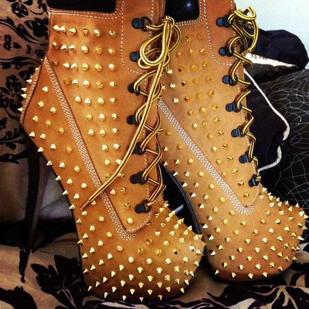 Zendaya shows off her ZiGiny Z-Jo studs booties on Instagram