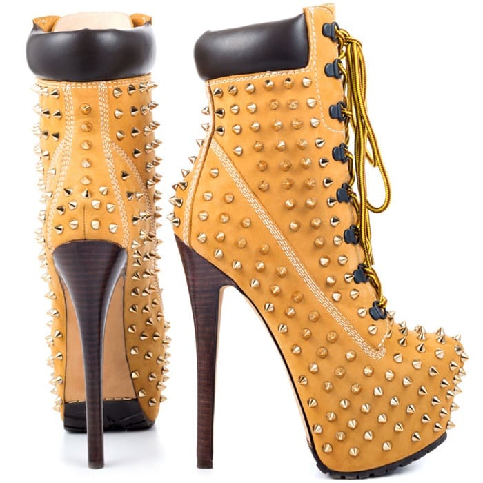 Tan ZIGIgirl Z-Jo Studs Booties