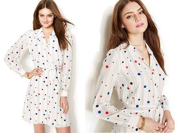 Zooey Deschanel for Tommy Hilfiger Polka-Dot-Printed Shirtdress