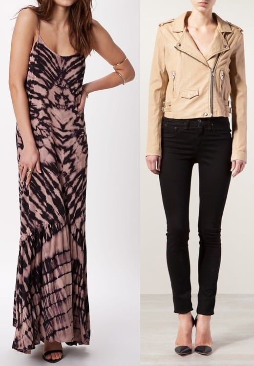 ále by Alessandra Caravan Maxi Dress and IRO Ashville Leather Jacket