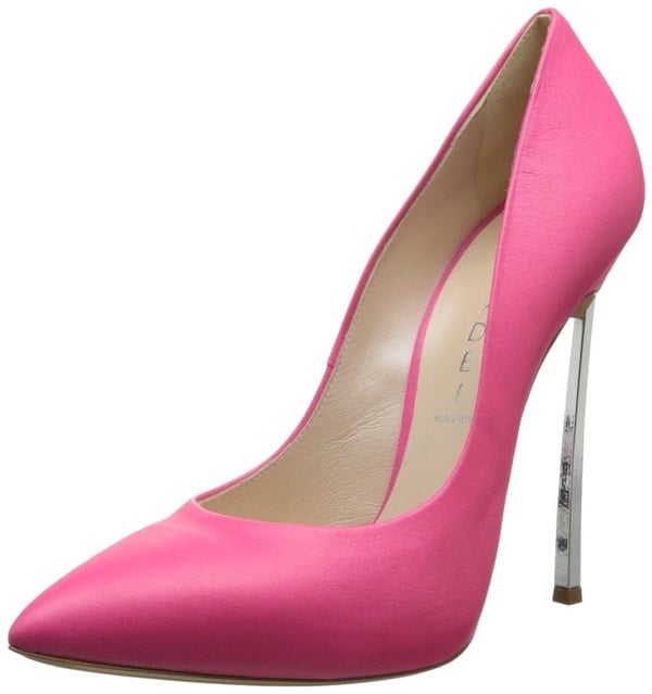 Casadei Metal-Heel Pointed-Toe Pumps