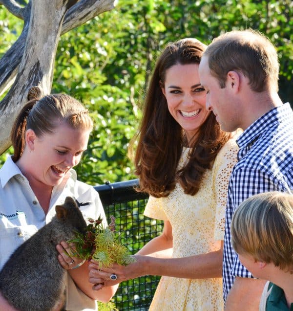 Catherine, Duchess of Cambridge, and Prince William enjoy their visit to Taronga Zoo in Sydney, engaging with a zookeeper and a bilby named in honor of their son, Prince George
