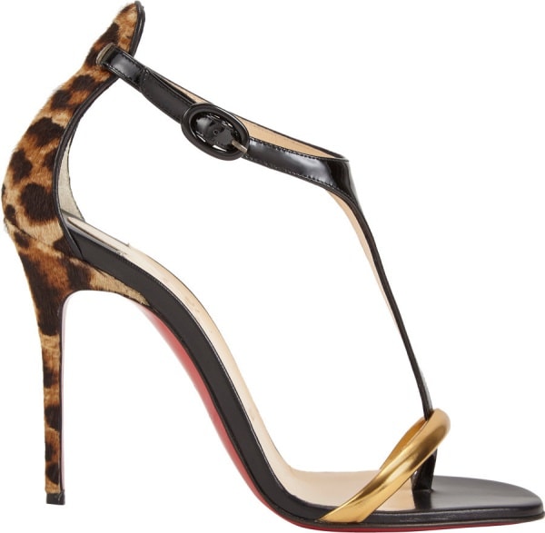 Leopard Print Christian Louboutin "Athena Alta" Sandals