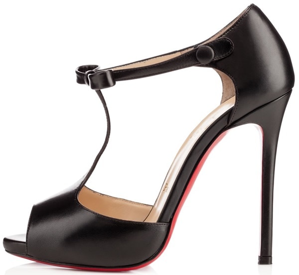 Christian Louboutin "Belly Nodo" T-Strap Sandals in Black