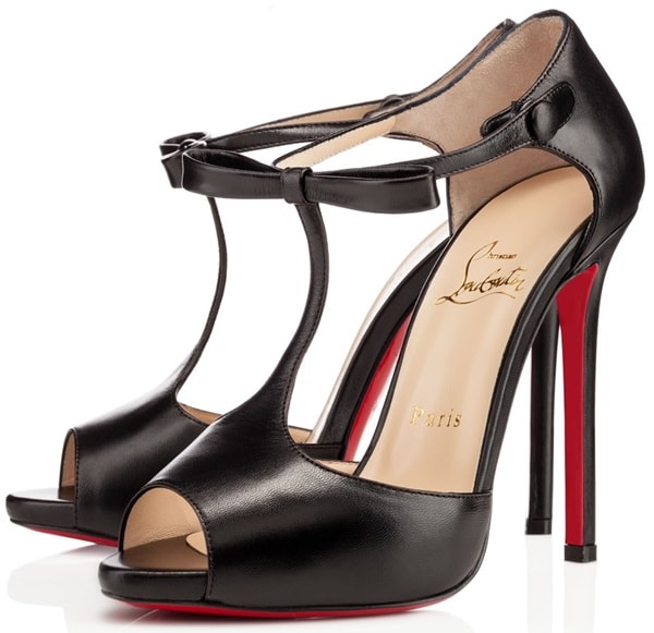 Christian Louboutin "Belly Nodo" T-Strap Sandals in Black