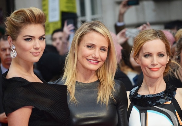 Kate Upton, Cameron Diaz and Leslie Mann attend the premiere of "The Other Woman"