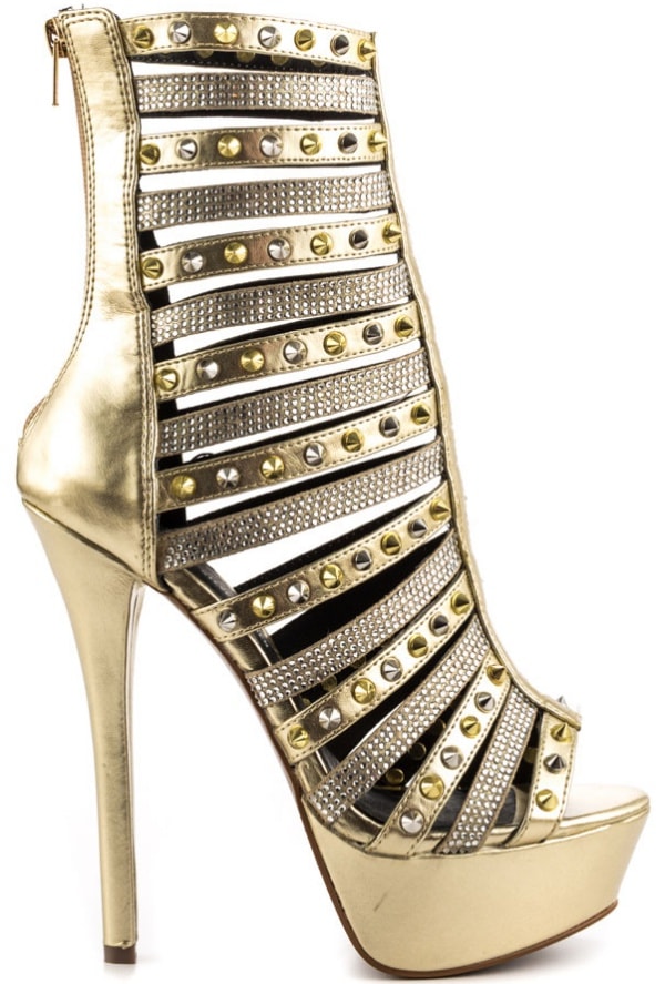 Keyshia Cole by Steve Madden "Freal" Pumps in Gold Multi
