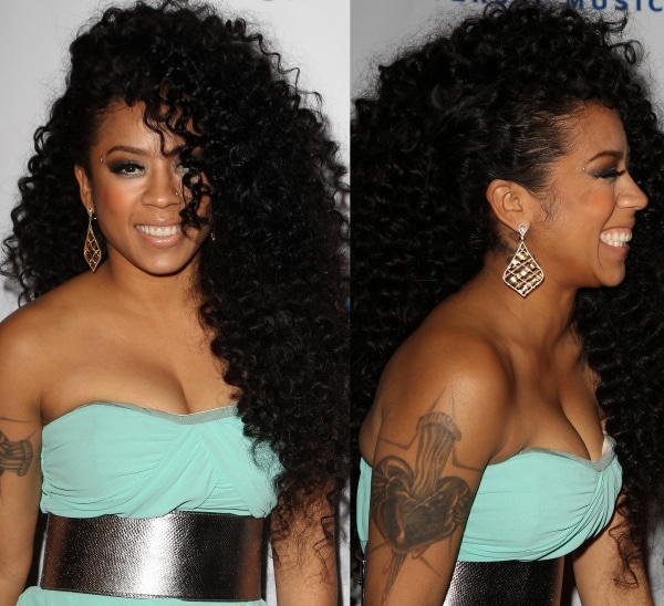 Keyshia Cole at Universal Music Group's 2014 post-Grammy party