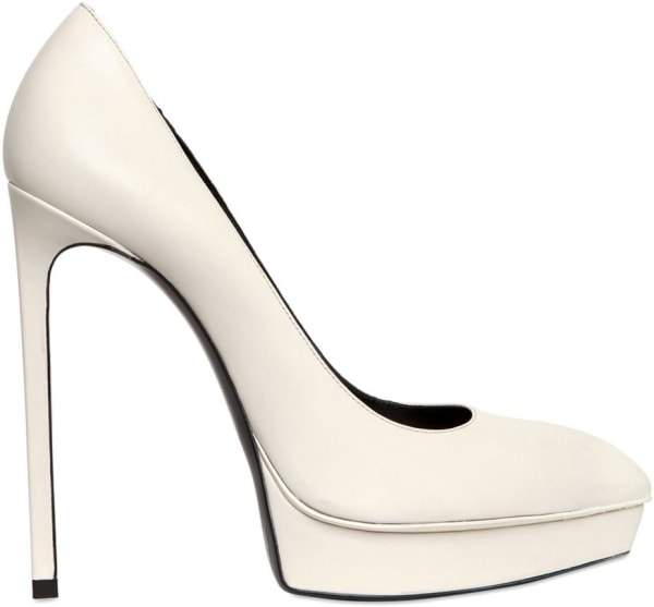 Saint Laurent "Janis" Pumps in White