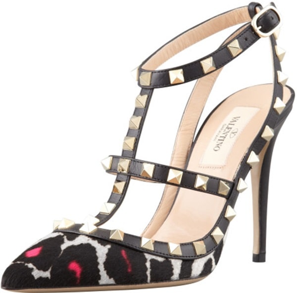 Valentino "Rockstud" Pumps in Leopard Print