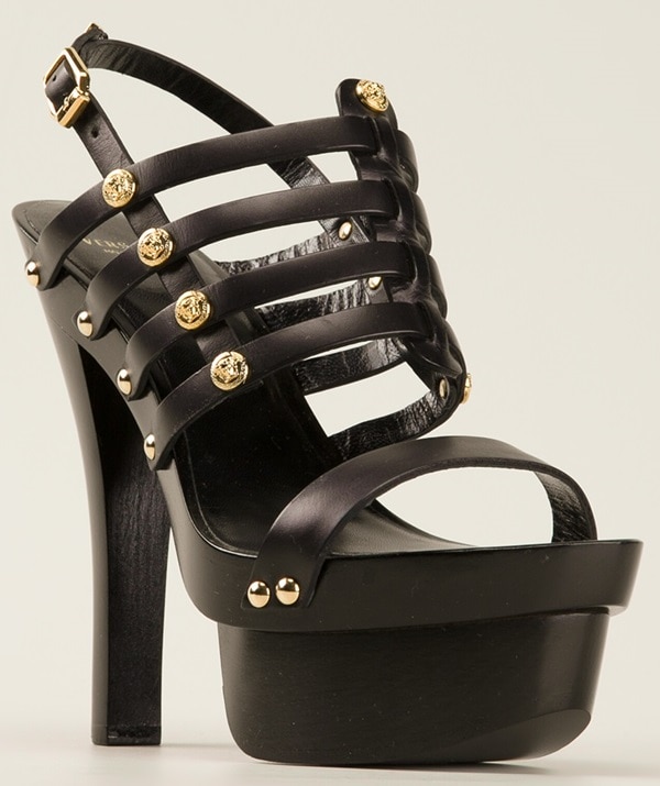 Versace Logo-Detail Platform Sandals
