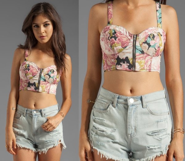 MINKPINK English Garden Crop Top Bustier