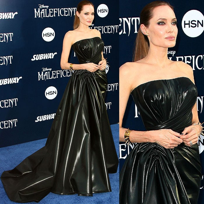 Angelina Jolie at the world premiere of Maleficent at the El Capitan Theatre in Hollywood, California, on May 28, 2014