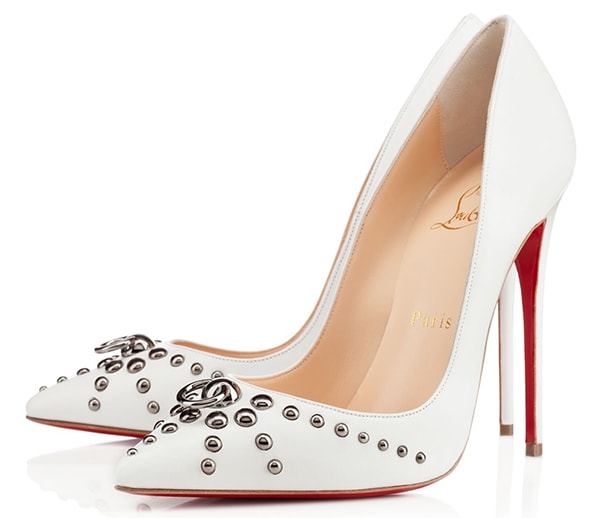 Christian Louboutin Door Knock Pumps White