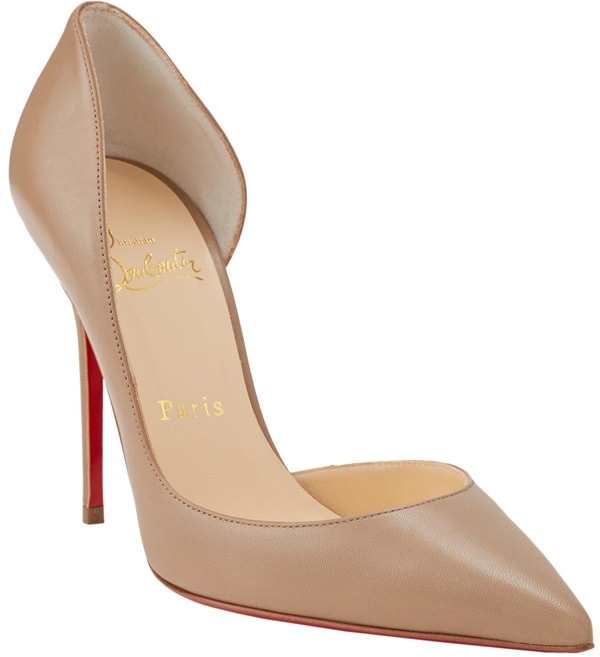 Nude Christian Louboutin Iriza Half d'Orsay Pumps