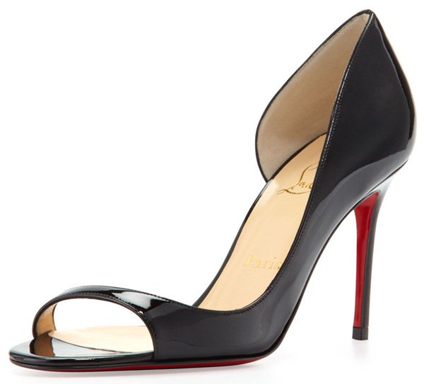 Christian Louboutin "Toboggan" Peep-Toe Pumps