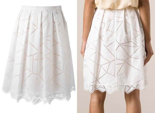 Christopher Kane Geometric Lace Skirt