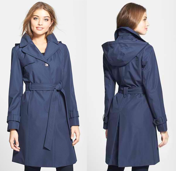 Collection Ellen Tracy Trench Coat with Detachable Hood