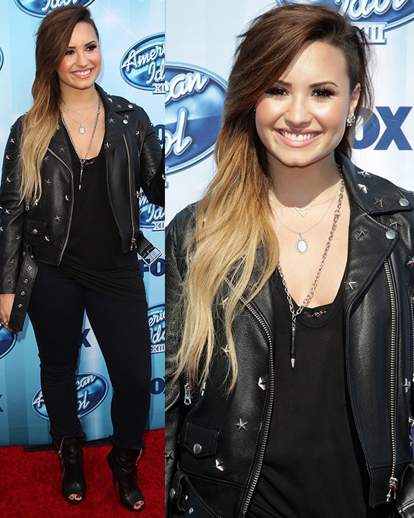 Demi Lovato at the Season 13 Finale of American Idol at Nokia Theatre L.A. Live in Los Angeles on May 21, 2014