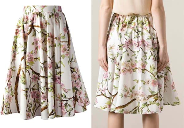 Dolce & Gabbana Pleated Flare Skirt