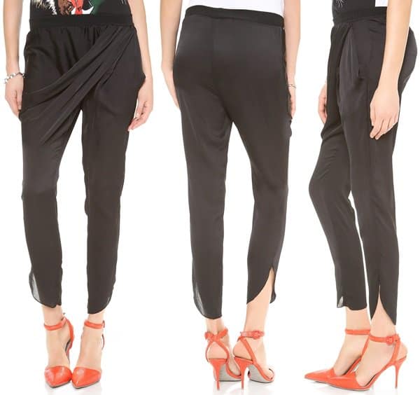 Faith Connexion Draped Pants in Black