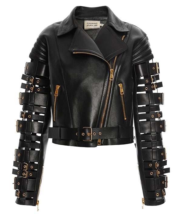 Fausto Puglisi Straps and Buckles Motorcycle Jacket