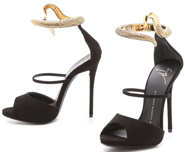 Giuseppe Zanotti Ankle Strap Snake Heels