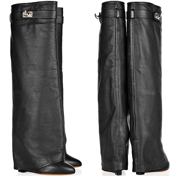 Givenchy Shark-Lock Fold-Over Wedge Boots