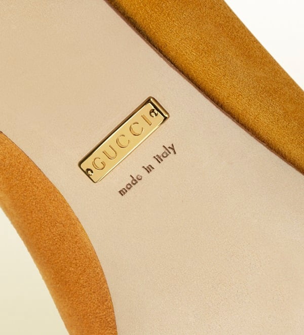 Gucci Suede Yellow Pumps