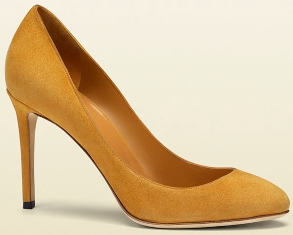 Gucci Suede Yellow Pumps