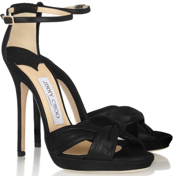 Jimmy Choo Jada shimmer-leather sandals