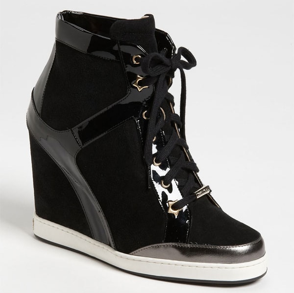 Jimmy Choo Panama Wedge Sneakers Black