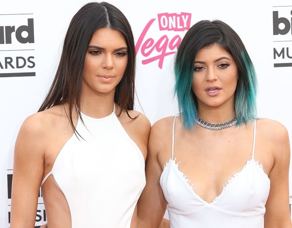 Kendall and Kylie Jenner on the red carpet at the 2014 Billboard Awards held at the MGM Grand Hotel & Casino in Las Vegas on May 18, 2014