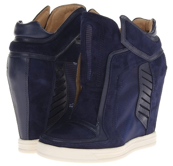 L.A.M.B. "Freeda" Wedge Sneakers in Navy