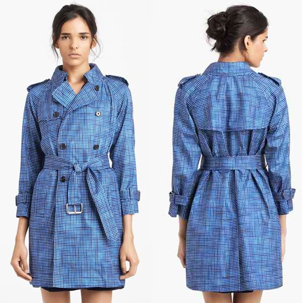Marc Jacobs Water Resistant Silk Trench Coat