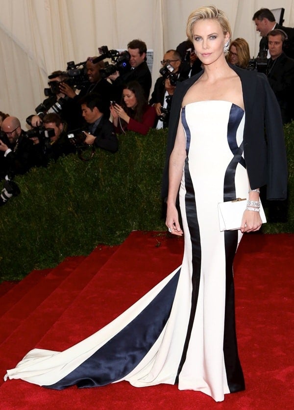 Charlize Theron at the 2014 Met Gala held at the Metropolitan Museum of Art in New York City on May 6, 2014