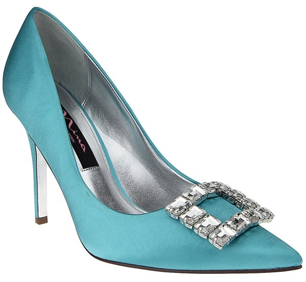 Nina 'Bonique' Pumps in Blue Crystal