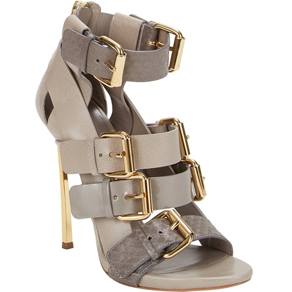 Casadei for Prabal Gurung Buckled-Strap Blade Sandals