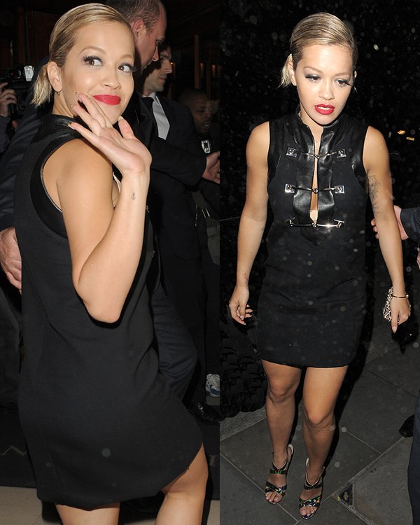 Rita Ora back at a hotel in London, England, on May 7, 2014