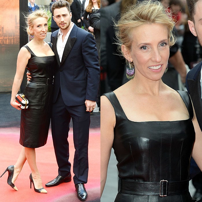 Sam Taylor-Wood and Aaron Taylor-Johnson at the premiere of 'Godzilla'