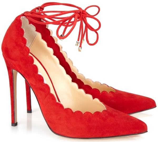 Bionda Castana "Rosario" Pumps in Red Suede