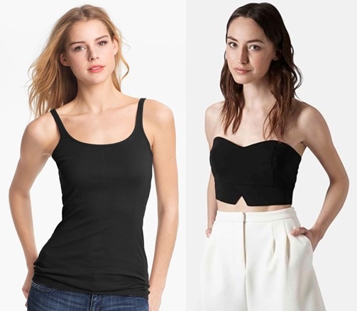 Halogen Tank Top / Topshop Notched Hem Bandeau