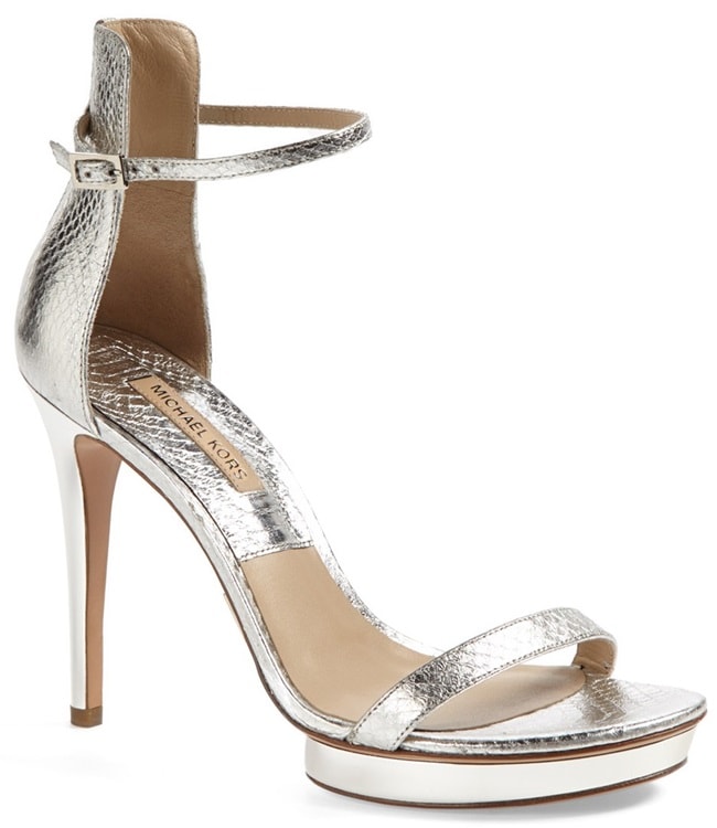 Michael Kors "Doris" Genuine Snakeskin Sandals