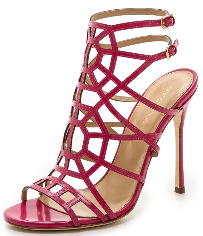 Sergio Rossi "Puzzle" Sandals in Fuchsia