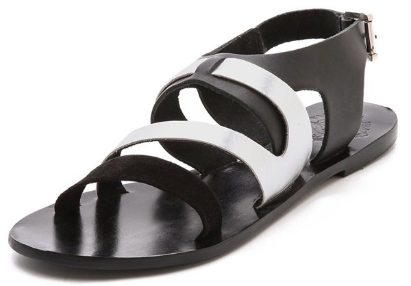 Sol Sana "Asha" Cross-Strap Sandals