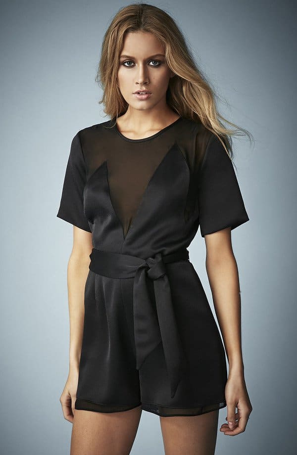 Kate Moss in the Topshop Satin Romper