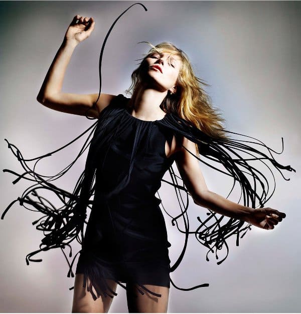 Kate Moss wearing the Topshop Long Fringed Tassel Dress